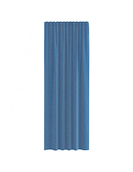 Tende in Voile con Passanti 2 pz Blu Reale 140x260 cm