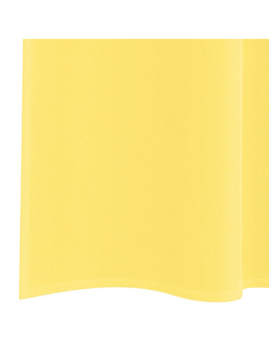 Tende in Voile con Passanti 2 pz Giallo 140x175 cm