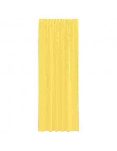 Tende in Voile con Passanti 2 pz Giallo 140x260 cm