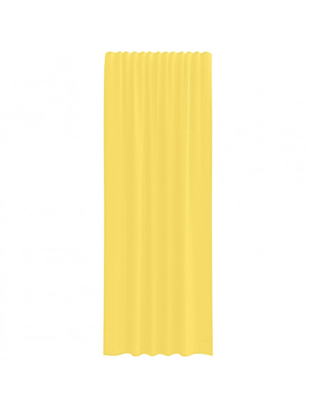 Tende in Voile con Passanti 2 pz Giallo 140x260 cm