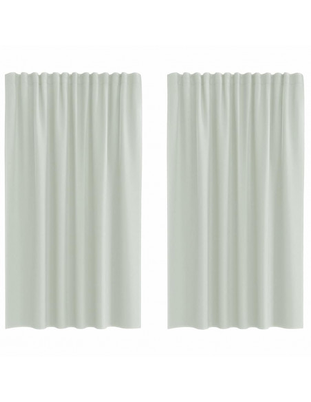 Tende in Voile con Passanti 2 pz Grigio Chiaro 140x175 cm