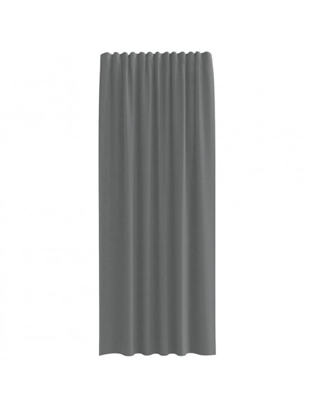 Tende in Voile con Passanti 2 pz Grigio Scuro 140x225 cm
