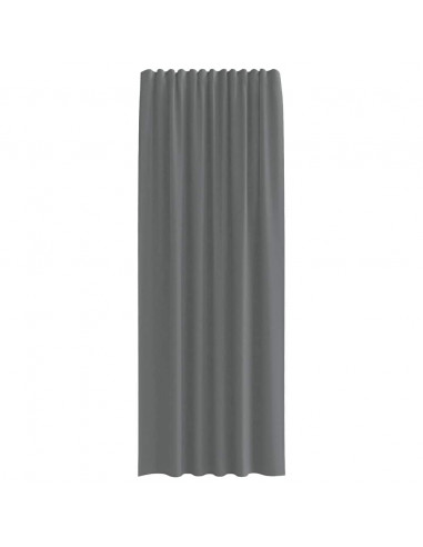 Tende in Voile con Passanti 2 pz Grigio Scuro 140x260 cm