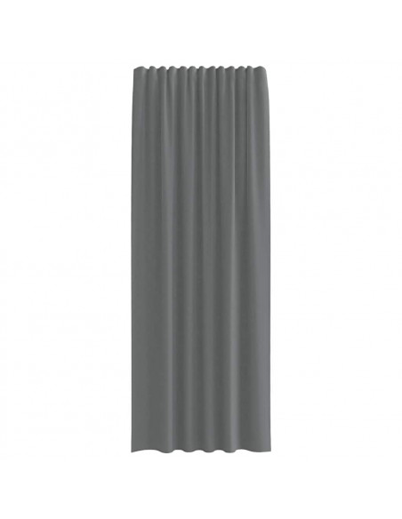 Tende in Voile con Passanti 2 pz Grigio Scuro 140x260 cm