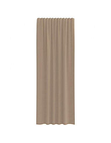 Tende in Voile con Passanti 2 pz Marrone Chiaro 140x260 cm