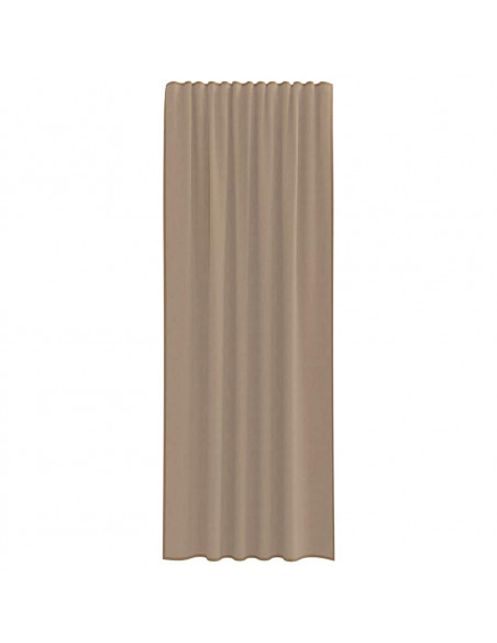 Tende in Voile con Passanti 2 pz Marrone Chiaro 140x260 cm