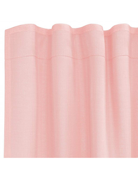 Tende in Voile con Passanti 2 pz Rosa 140x140 cm