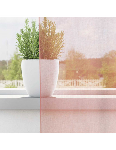 Tende in Voile con Passanti 2 pz Rosa 140x225 cm