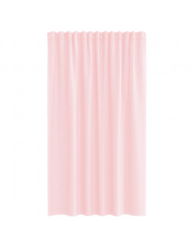 Tende in Voile con Passanti 2 pz Rosa Chiaro 140x140 cm