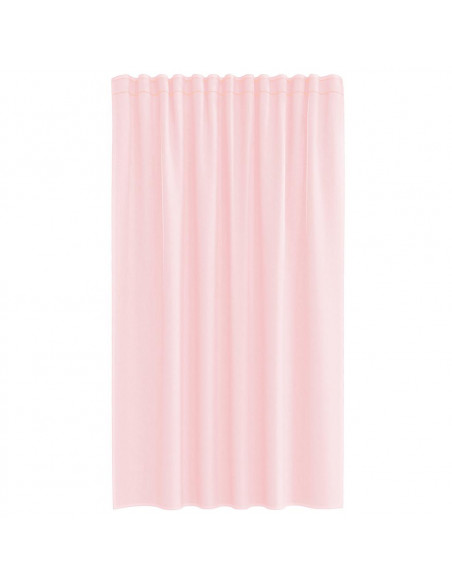 Tende in Voile con Passanti 2 pz Rosa Chiaro 140x140 cm