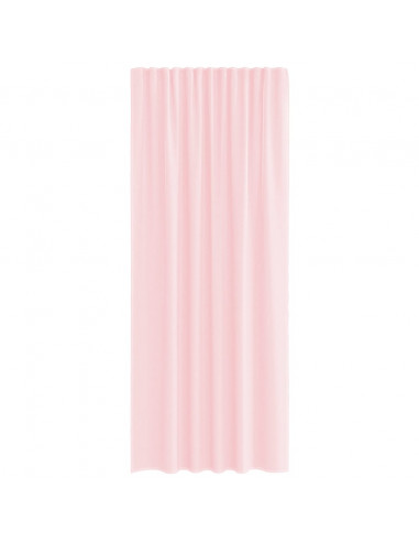 Tende in Voile con Passanti 2 pz Rosa Chiaro 140x245 cm