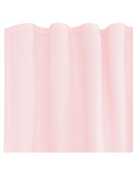 Tende in Voile con Passanti 2 pz Rosa Chiaro 140x260 cm