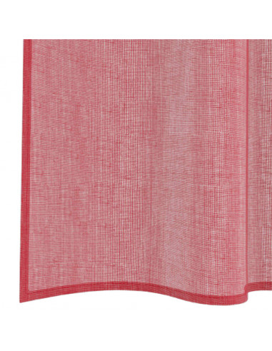Tende in Voile con Passanti 2 pz Rosso Vino 140x245 cm