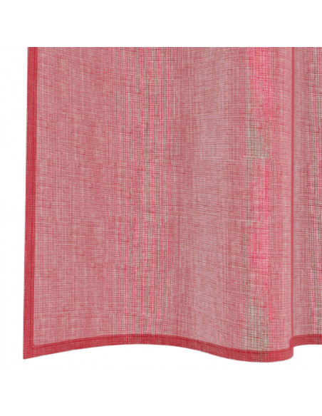 Tende in Voile con Passanti 2 pz Rosso Vino 140x245 cm