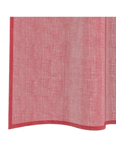 Tende in Voile con Passanti 2 pz Rosso Vino 140x260 cm