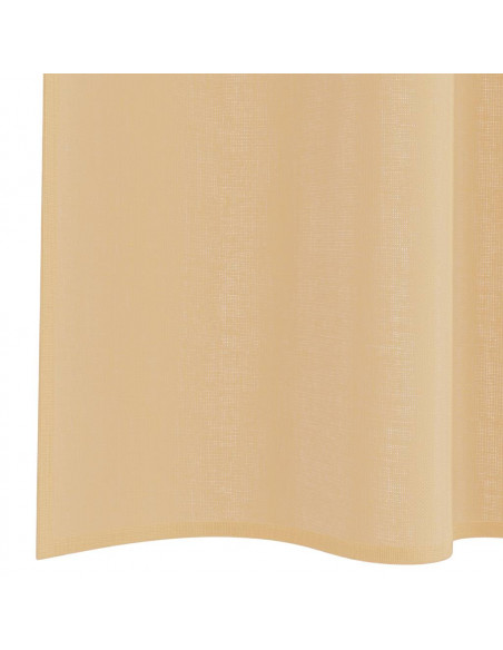 Tende in Voile con Passanti 2 pz Sabbia 140x140 cm