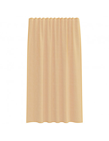 Tende in Voile con Passanti 2 pz Sabbia 140x175 cm