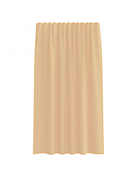 Tende in Voile con Passanti 2 pz Sabbia 140x175 cm