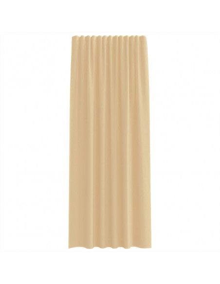 Tende in Voile con Passanti 2 pz Sabbia 140x225 cm