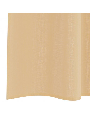 Tende in Voile con Passanti 2 pz Sabbia 140x225 cm
