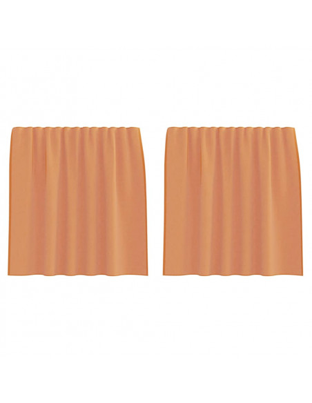 Tende in Voile con Passanti 2 pz Terracotta 140x140 cm