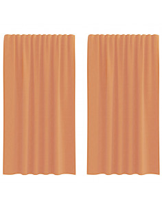 Tende in Voile con Passanti 2 pz Terracotta 140x175 cm 2