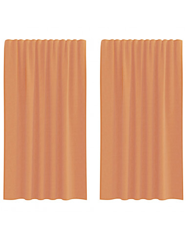 Tende in Voile con Passanti 2 pz Terracotta 140x175 cm