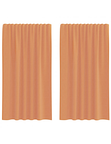 Tende in Voile con Passanti 2 pz Terracotta 140x175 cm