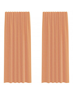 Tende in Voile con Passanti 2 pz Terracotta 140x225 cm 2