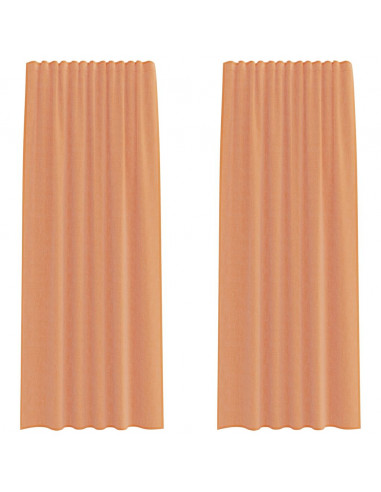 Tende in Voile con Passanti 2 pz Terracotta 140x225 cm