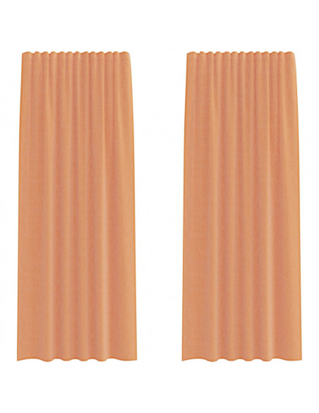 Tende in Voile con Passanti 2 pz Terracotta 140x225 cm