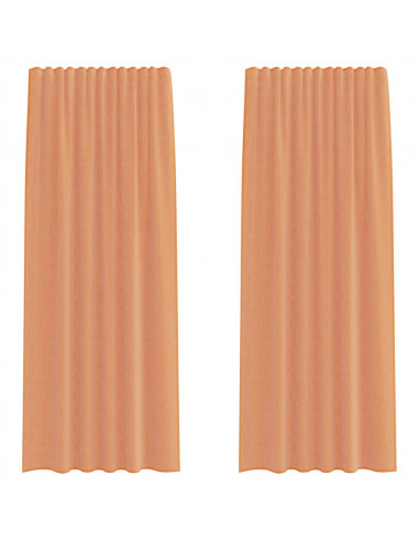 Tende in Voile con Passanti 2 pz Terracotta 140x245 cm