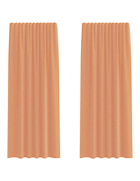 Tende in Voile con Passanti 2 pz Terracotta 140x245 cm