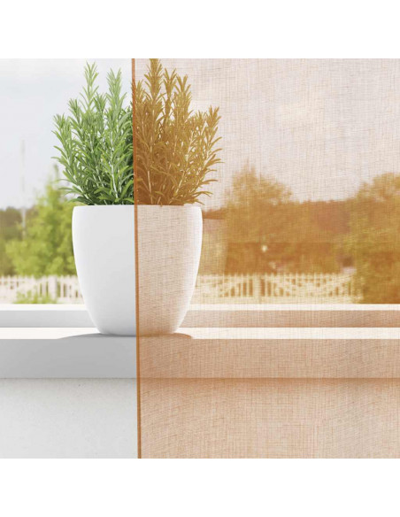 Tende in Voile con Passanti 2 pz Terracotta 140x245 cm