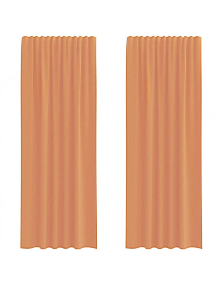 Tende in Voile con Passanti 2 pz Terracotta 140x260 cm