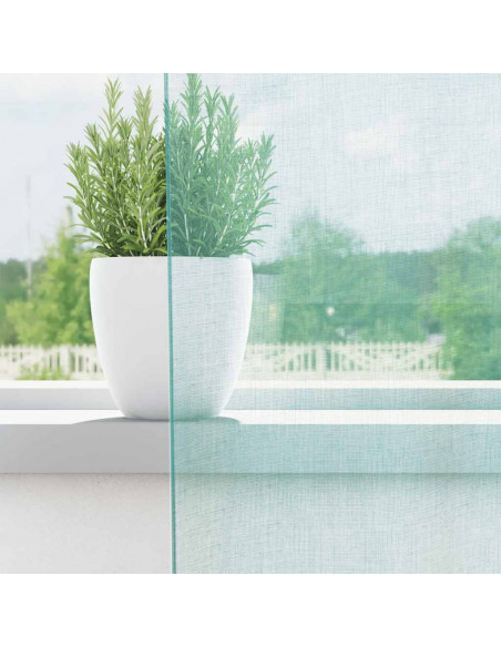 Tende in Voile con Passanti 2 pz Turchese 140x140 cm