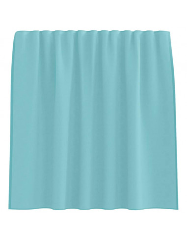 Tende in Voile con Passanti 2 pz Turchese 140x140 cm