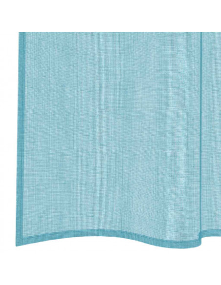 Tende in Voile con Passanti 2 pz Turchese 140x140 cm