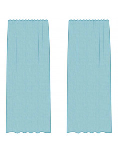 Tende in Voile con Passanti 2 pz Turchese 140x245 cm 2