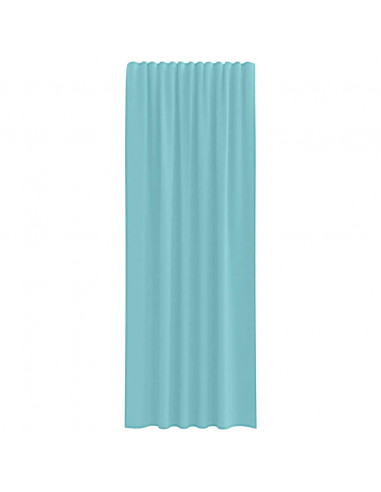 Tende in Voile con Passanti 2 pz Turchese 140x260 cm