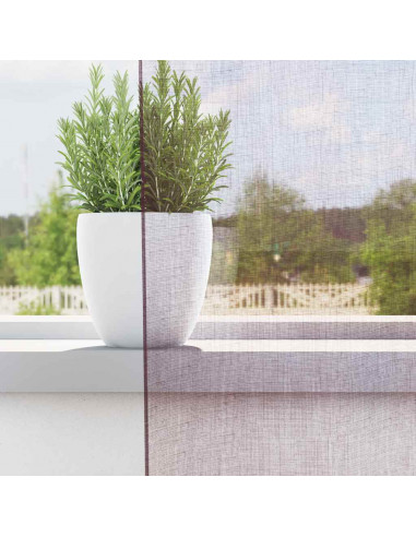 Tende in Voile con Passanti 2 pz Viola 140x140 cm