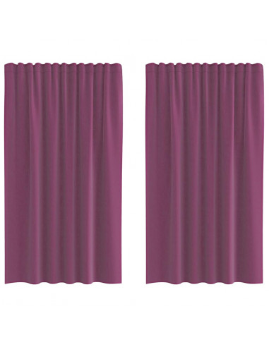 Tende in Voile con Passanti 2 pz Viola 140x175 cm