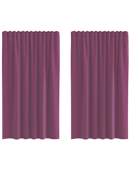 Tende in Voile con Passanti 2 pz Viola 140x175 cm