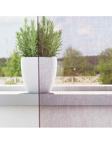 Tende in Voile con Passanti 2 pz Viola 140x175 cm