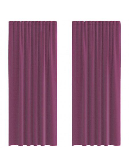 Tende in Voile con Passanti 2 pz Viola 140x225 cm