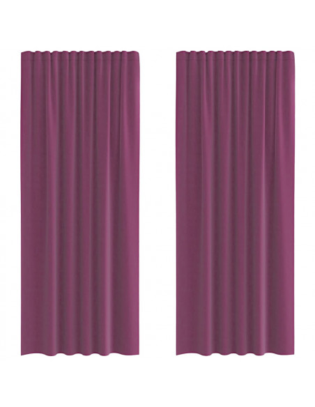 Tende in Voile con Passanti 2 pz Viola 140x245 cm