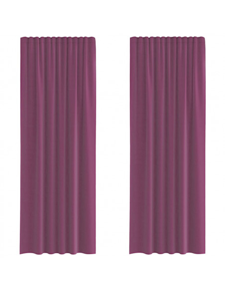 Tende in Voile con Passanti 2 pz Viola 140x260 cm