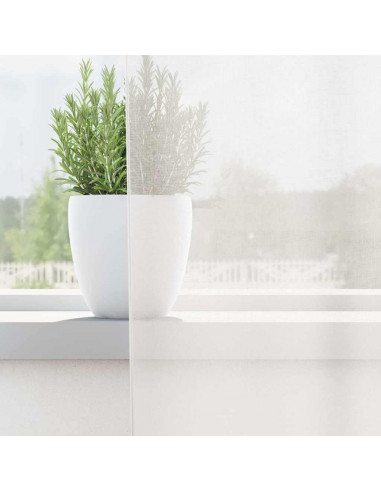 Tende in Voile con Tasche per Aste 2 pz Bianco