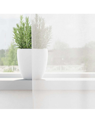 Tende in Voile con Tasche per Aste 2 pz Bianco