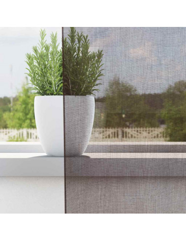 Tende in Voile con Tasche per Aste 2 pz Marrone